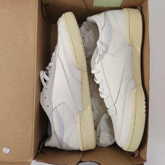 Reebok Women's Club C 85 Sneaker, Chalk/Weathered White/Moon, Size 8.5 - Picture 9 of 10